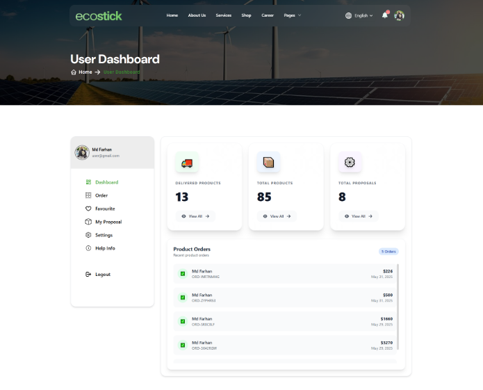 User Dashboard